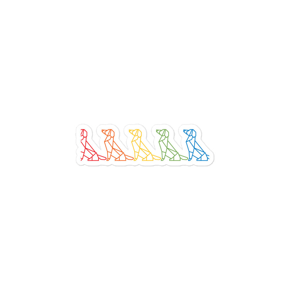 Rainbow Dogs Stickers